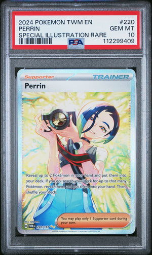 2024 Pokemon Twilight Masquerade #220 Perrin Special Illustration Rare PSA 10