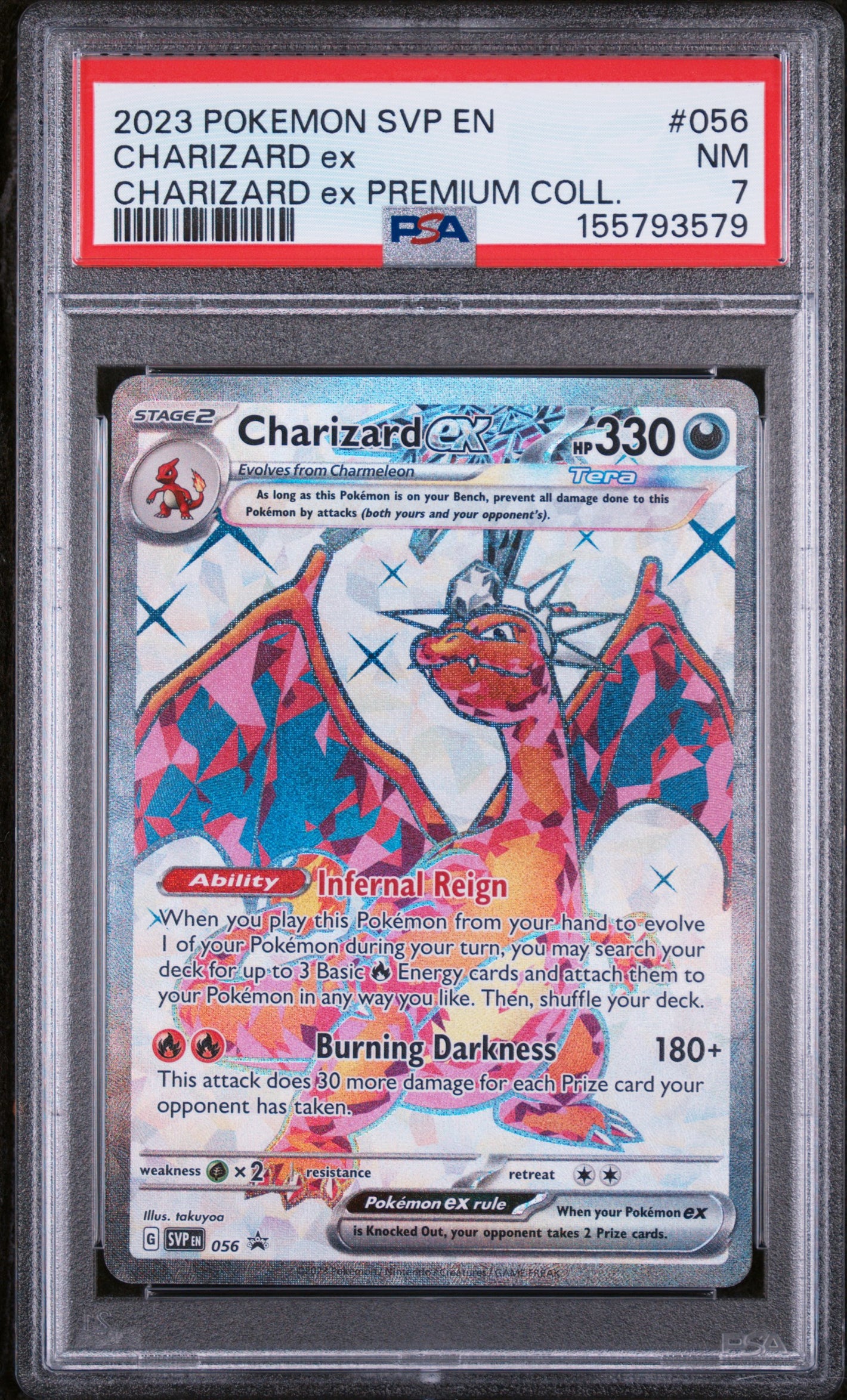 2023 Pokemon SV: Scarlet & Violet Promo Cards #056 Charizard ex PSA 7