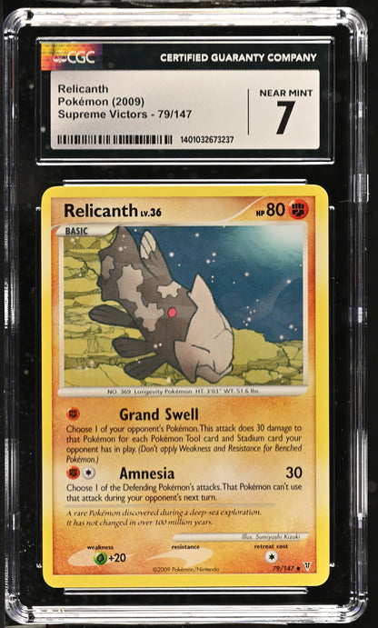2009 Pokemon Supreme Victors #79 Relicanth CGC 7