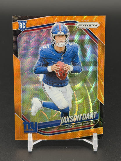 2025 Panini Prizm #332 Jaxson Dart Orange Wave #/65 PC