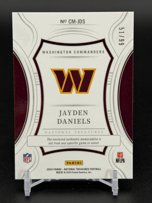 2024 National Treasures #CM-JDS Jayden Daniels Century Materials /99 PC