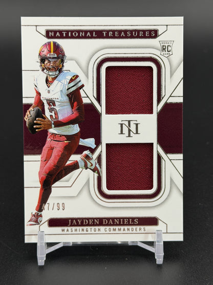 2024 National Treasures #RDM-JDS Jayden Daniels Rookie Dual Materials /99 PC