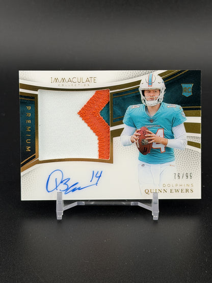 2025 Immaculate Collection Quinn Ewers Premium Patch Rookie Auto /99 PC