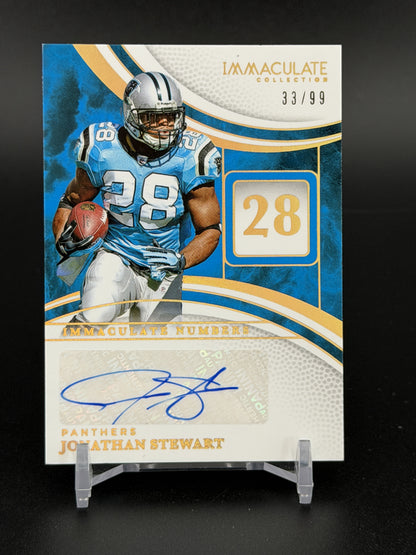 2025 Immaculate Collection #INS-JST Jonathan Stewart Numbers Auto /99 PC