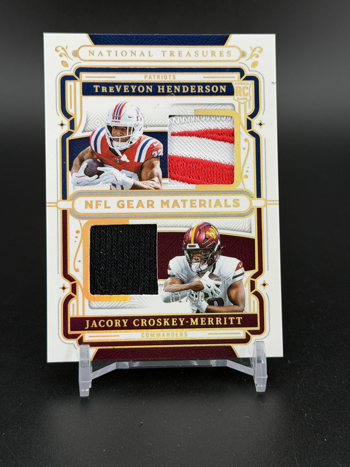 2025 National Treasures TreVeyon Jacory Merritt NFL Gear Materials Gold /10