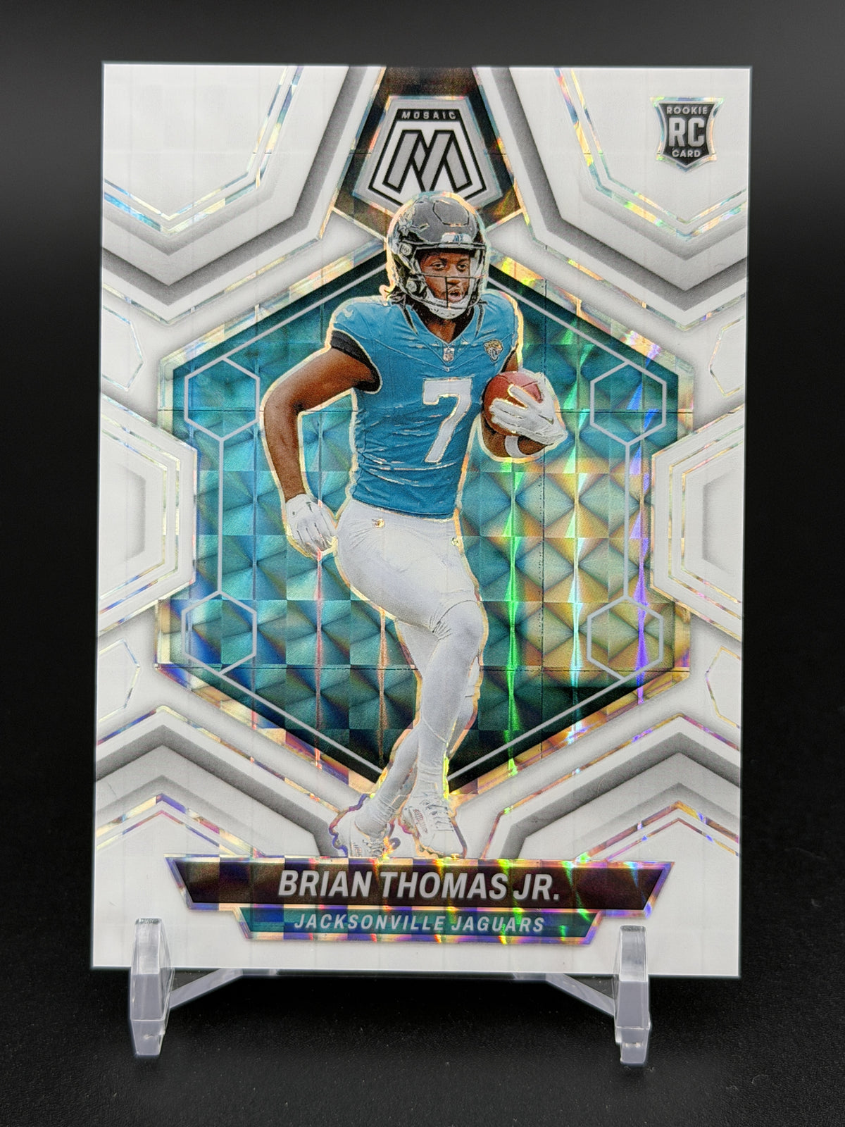2024 Panini Mosaic #323 Brian Thomas Jr. Mosaic White #/25