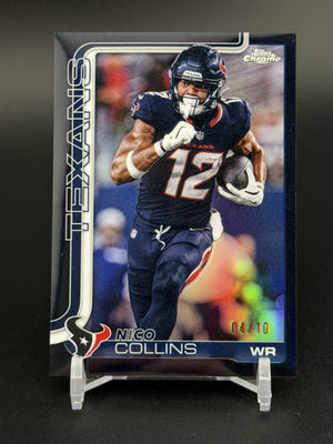 2025 Topps Chrome #115 Nico Collins Black Refractor #/10