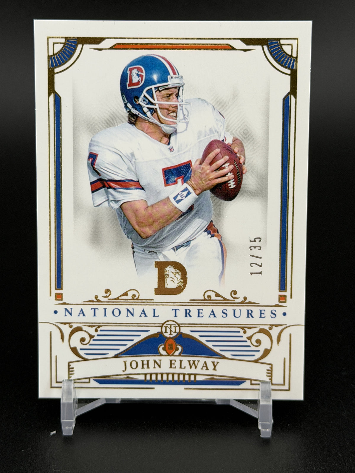 2025 Panini National Treasures #31 John Elway Gold #/35