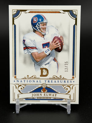2025 Panini National Treasures #31 John Elway Gold #/35