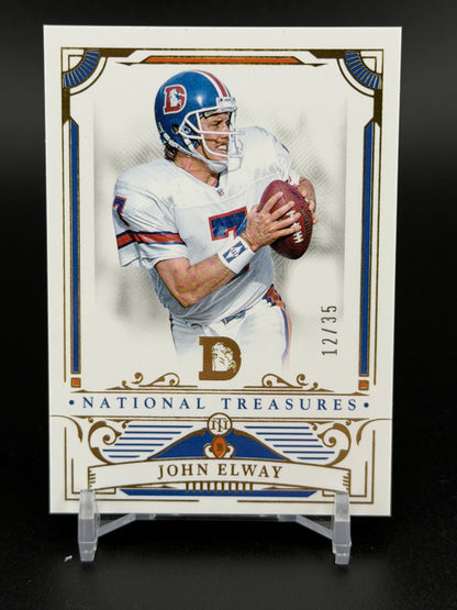 2025 Panini National Treasures #31 John Elway Gold #/35