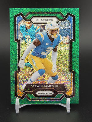2023 Panini Prizm #155 Derwin James Jr. Green Sparkle #/8
