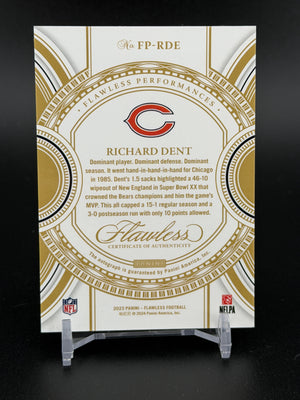 2025 Panini Flawless #CP-RDT Richard Dent Flawless Performances Auto #/25