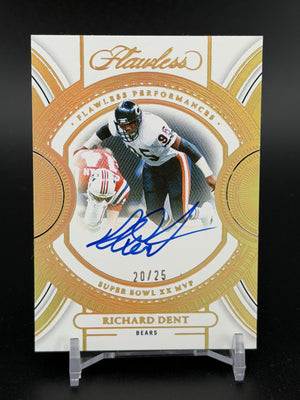 2025 Panini Flawless #CP-RDT Richard Dent Flawless Performances Auto #/25