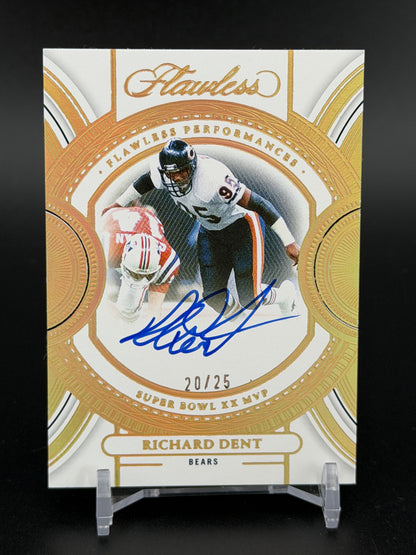 2025 Panini Flawless #CP-RDT Richard Dent Flawless Performances Auto #/25