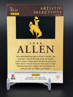 2022 Panini Select Draft Picks #AS-JA Josh Allen Artistic Selections