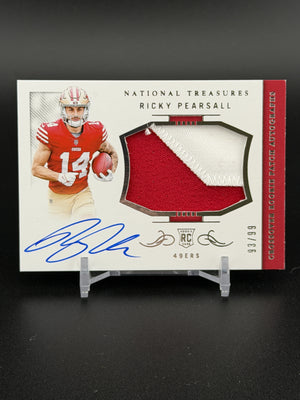 2025 National Treasures #CRPA-RPL Ricky Pearsall Crossover Rookie Patch Auto /99