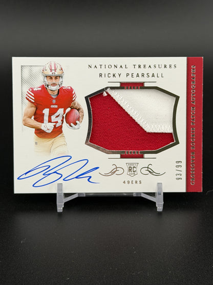 2025 National Treasures #CRPA-RPL Ricky Pearsall Crossover Rookie Patch Auto /99