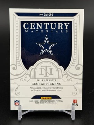 2025 National Treasures #CM-GPS George Pickens Century Materials Gold #/49