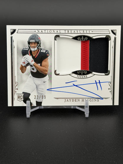 2025 National Treasures #172 Jayden Higgins Rookie Patch Auto /99