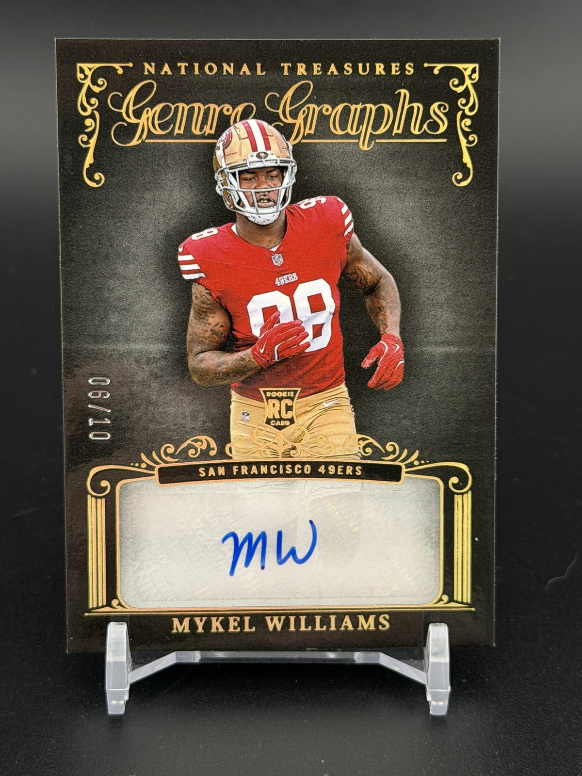 2025 National Treasures #GG-MWS Mykel Williams Genre Graphs Holo Gold /10