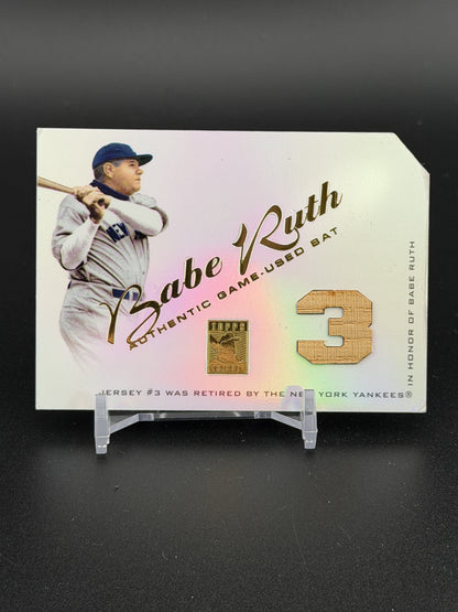 2001 Topps Tribute Babe Ruth Game Used Bat Relics "Backdoor No Sticker 1/1?"