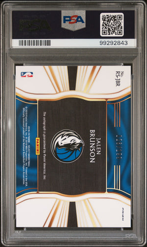 2018-19 Panini Select #RS-JBR Jalen Brunson Rookie Signatures #/199 PSA 10