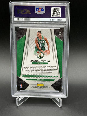2017-18 Panini Prizm #16 Jayson Tatum Prizms Rookie RC Fast Break PSA 9
