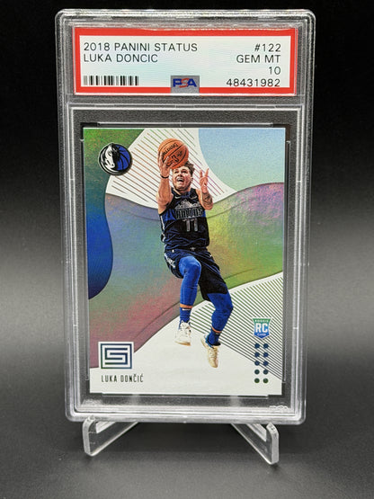 2018-19 Panini Status #122 Luka Doncic Rookie RC PSA 10