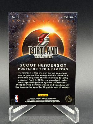 2023-24 Panini Spectra #11 Scoot Henderson Solar Eclipse