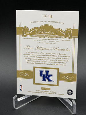 2018 Flawless Collegiate #116 Shai Gilgeous-Alexander Rookie Auto Sapphire /15