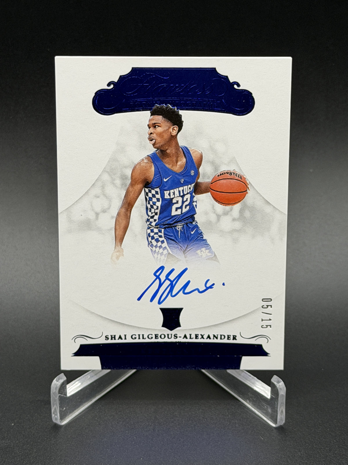 2018 Flawless Collegiate #116 Shai Gilgeous-Alexander Rookie Auto Sapphire /15