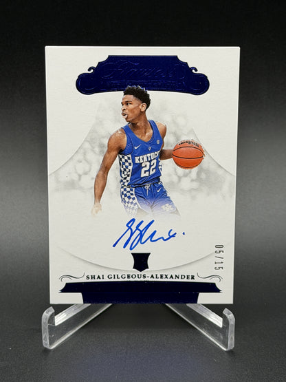 2018 Flawless Collegiate #116 Shai Gilgeous-Alexander Rookie Auto Sapphire /15