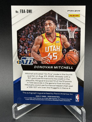 2020-21 Panini Prizm #FBA-DMI Donovan Mitchell Fast Break Autographs