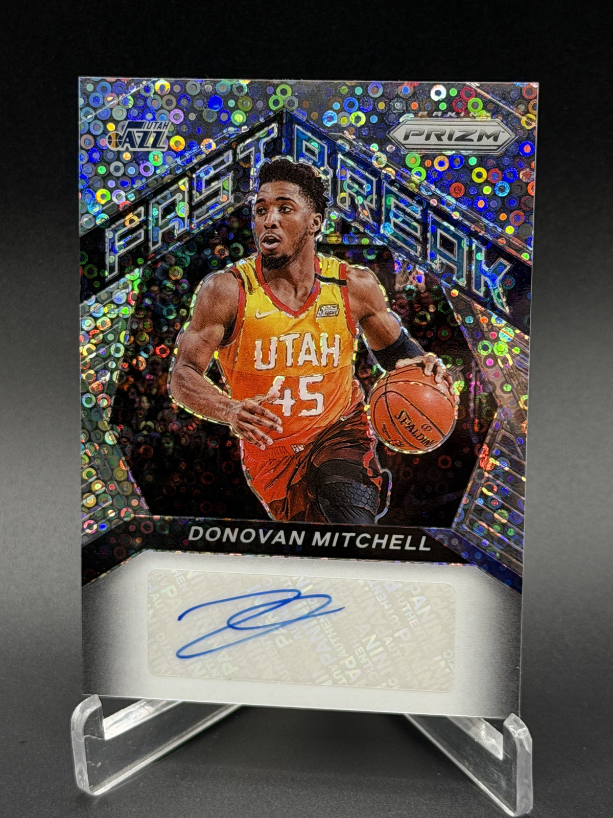 2020-21 Panini Prizm #FBA-DMI Donovan Mitchell Fast Break Autographs