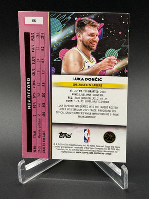 2025-26 Topps Chrome Cosmic #66 Luka Dončić Aqua Equinox Refractor #/199