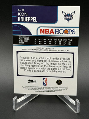 2025-26 Hoops #67 Kon Knueppel Rainbow Blue and Yellow #/275