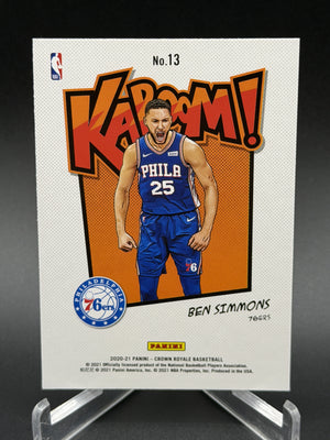 2020-21 Panini Crown Royale #13 Ben Simmons Kaboom!