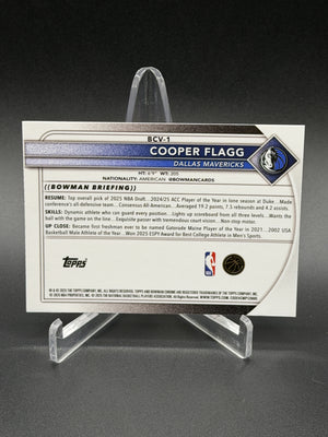 2025-26 Bowman #BCV-1 Cooper Flagg Chrome Reptilian Refractors Rookie RC