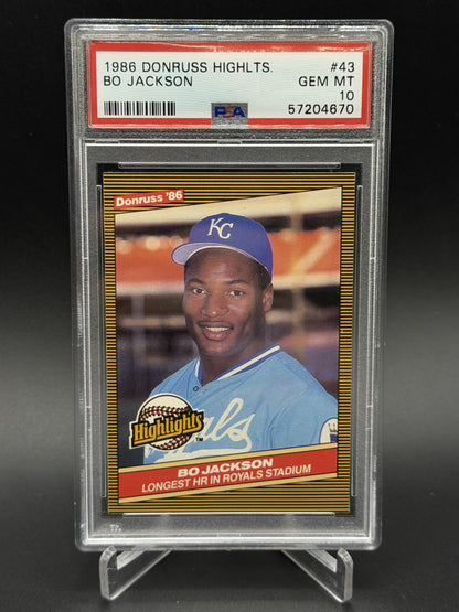 1986 Donruss Highlights #43 Bo Jackson PSA 10