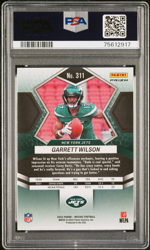 2022 Panini Mosaic #311 Garrett Wilson Mosaic Genesis PSA 9