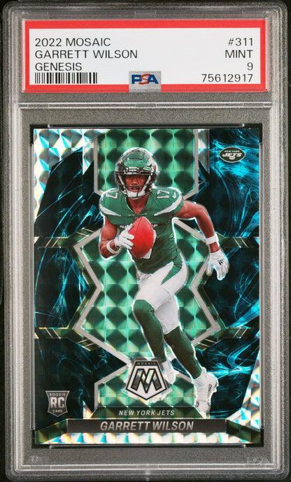 2022 Panini Mosaic #311 Garrett Wilson Mosaic Genesis PSA 9