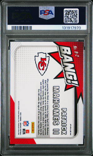 2021 Panini Mosaic #B-2 Patrick Mahomes II Bang! Mosaic PSA 10
