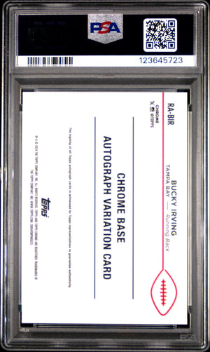 2024 Topps Chrome Bucky Irving Rookie Auto Gold Geometric Refractor /50 PSA 10