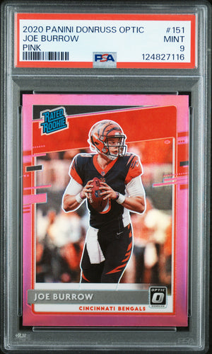 2020 Donruss Optic #151 Joe Burrow Pink PSA 9