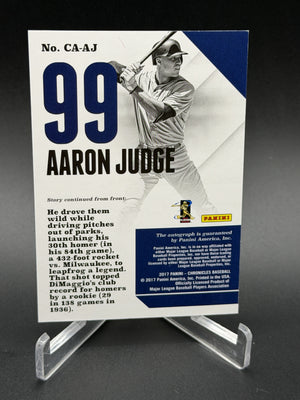 2017 Panini Chronicles #CA-AJ Aaron Judge Rookie RC Auto Gold #/99