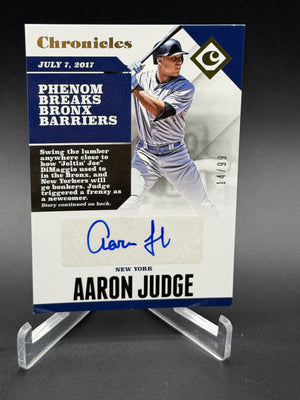 2017 Panini Chronicles #CA-AJ Aaron Judge Rookie RC Auto Gold #/99