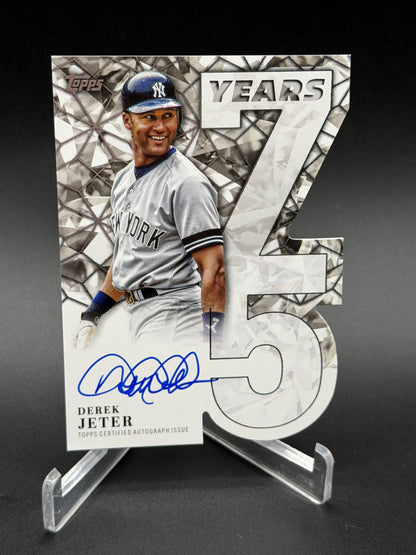 2026 Topps #75YA-DJ Derek Jeter 75 Years of Topps Die-Cut Autographs /75