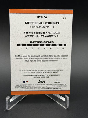 2025 Topps Pete Alonso Rounding the Bases Auto Relics Platinum 1/1