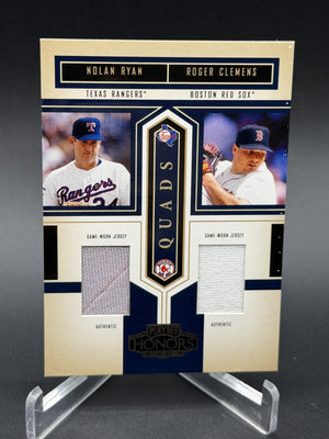 2004 Playoff Honors Nolan Ryan Clemens Wood Beckett Quad Material /100