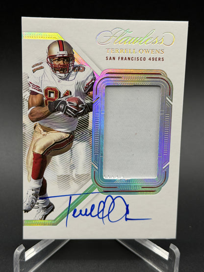 2023 Panini Flawless #PA-TOW Terrell Owens Patch Autographs Silver #/20